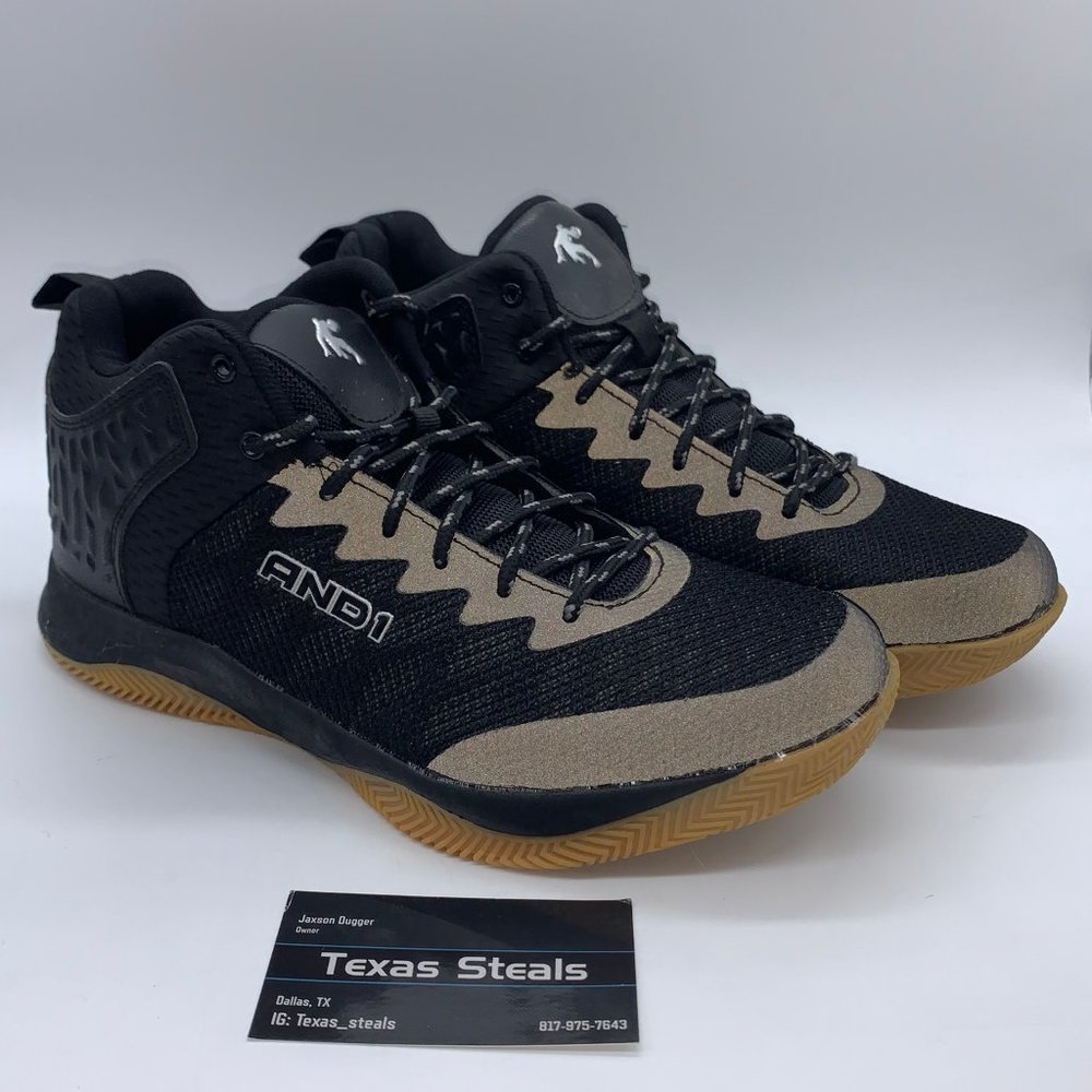 And1 Black Gum Basketball Shoes Gem